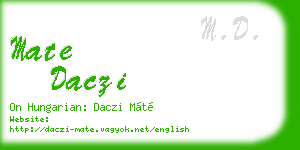 mate daczi business card