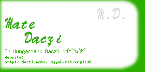mate daczi business card